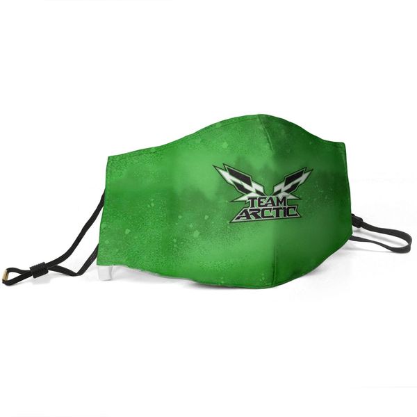 

women men face mask dust mask muffle arctic cat green printed with adjustable ear hookbud light blue, Silver