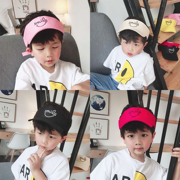 

summer children baseball/tennis empty visor cute beach sun shade uv caps hats girls boys outdoor casual sports hat, Blue;gray