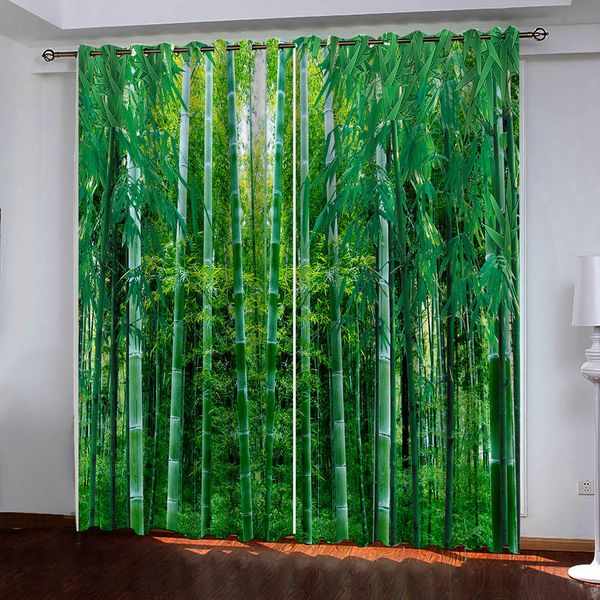 

custom 3d curtain lush bamboo forest curtains for living room bedroom decorative kitchen window curtains drapes