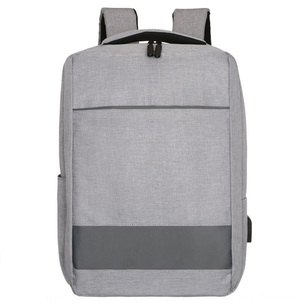 

fashion men's and women's travel backpack business leisure computer bag computer bag usb charging, White