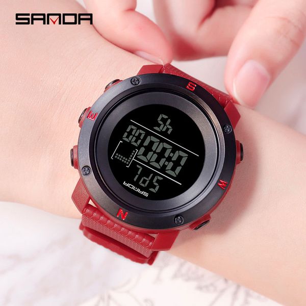 

sanda white women sports watches women waterproof ladies jelly watches rosegold swimming relogio feminino 362, Slivery;brown
