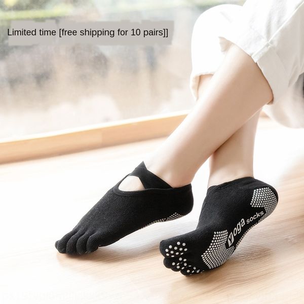 

10 пара профессиональных носков воздуха йоги противоскольжения все-хлопка танец балет женщин йоги asocks спорта, Pink;yellow