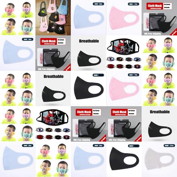 

shipping dhl ice silk mask dust face cover children men 042usd high end packaging childrens face mask designer masks hairclippersshop iqglu