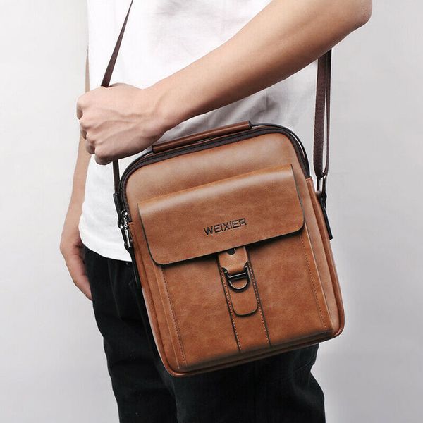 

cross body men's leather bag vintage shoulder cross body handbag tote messenger bag satchel drop shipping
