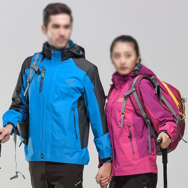 

2020 new spring autumn mens softshell hiking jackets male outdoor camping trekking climbing coat for waterproof windproof, Blue;black