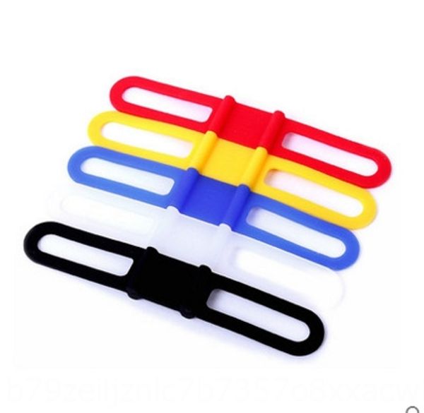 

silicone strapping belt road car flashlight bicycle bicycle flashlight clip mountain bike strapping fixed belt movable lamp holder