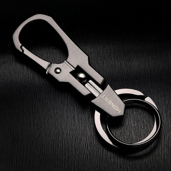 

honest - new 2020 brand creative luxury men key chain keychain key holder ring for men novelty trinket zinc alloy high quality, Silver