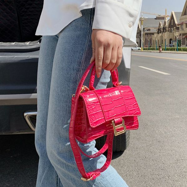 

crocodile square sling bag women handbags pu leather shoulder messenger bags