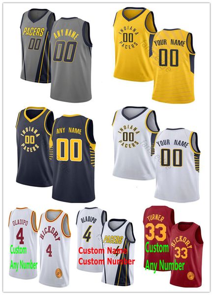 

printed custom indianapacres basketball jerseys 3 aaron holiday 22 tj leaf 1 tj warren 20 doug mcdermott alize johnson basketball shirts, Black