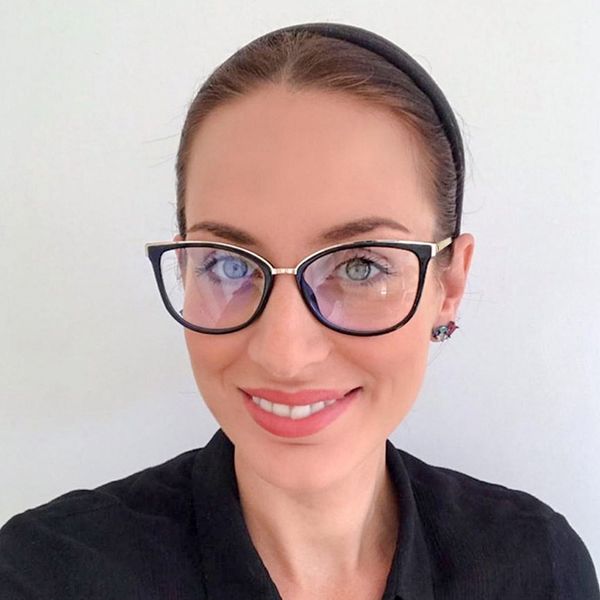 

l92307 new korean tr90 frame myopia anti-blue-ray glasses women's fashion street frame glasses myopia, Silver