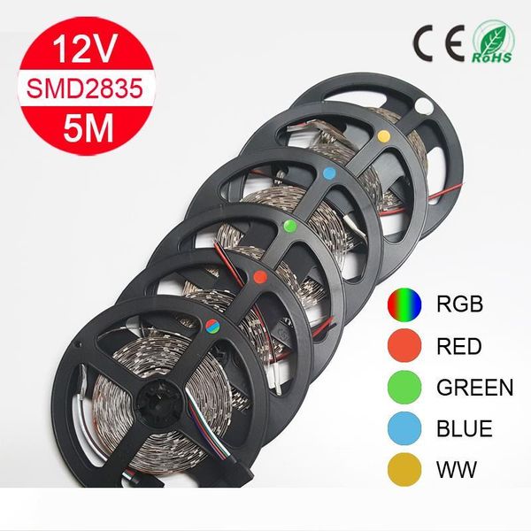 

5m led strip light smd 2835 60led m 300leds flexible led light string rgb red blue green white for christmas party ing
