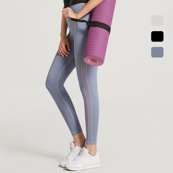 

yoga outfits women pants sports sportswear stretchy fitness leggings workout mesh breathable clothing training female, White;red