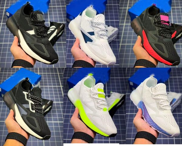 

оригиналы ad zx 2k boost попкорн тапочки сандалового дизайнер женщины кроссовки платформа обувь мужчины баскетбол открытого joo8272, Black