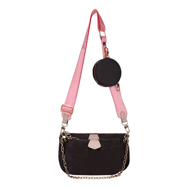 

pink sugao crossbody bag women shoulder bag 3pcs/set letter flower handbags purse coin pu leather 2020 new styles shoulder bag