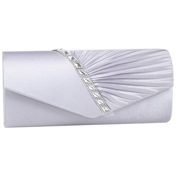 

tftp ladies diamond ruffle party prom zipper & hasp bridal evening envelope clutch bag