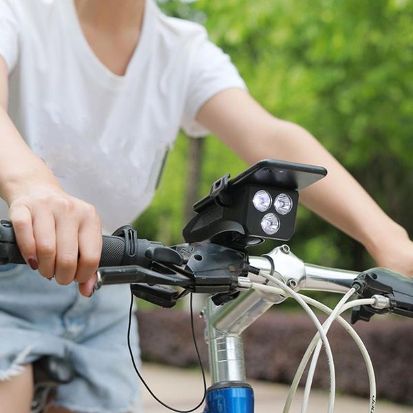 

4in1 bicycle light bike alarm mtb bike multifunction accessories 3 colors