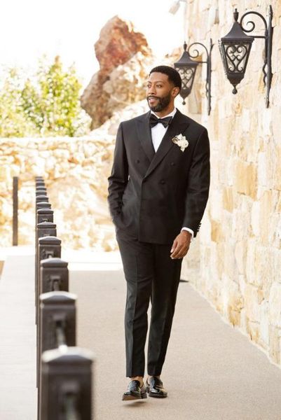 

black 2 pieces men's suits slim fit notch lapel custom made groom prom tuxedos groomsmen blazer for wedding (jacket+pant), White;black