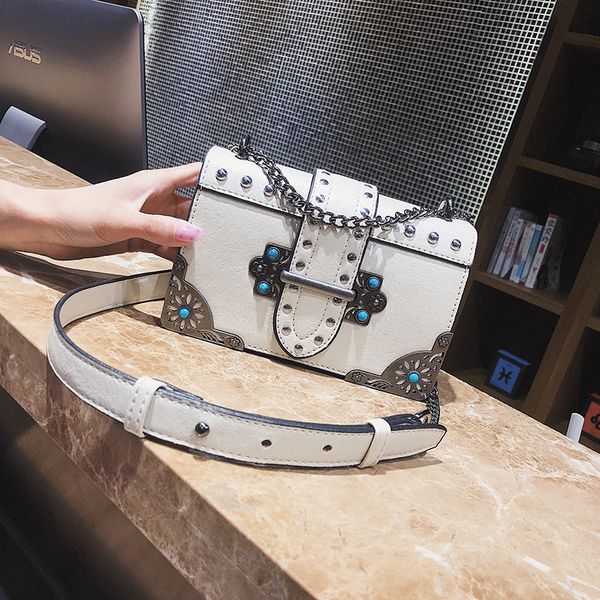 

luxury handbags women bags designer 2020 pu rivet box cellphone purse small square flap bags for ladies shoulder crossbody bag