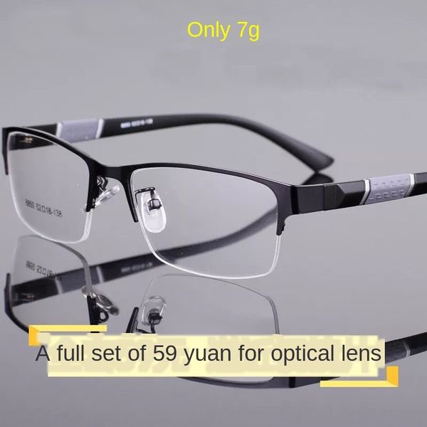 

rbwgx finished business ultra-light men's 100-150-200-250-300-400-600 degrees finished business ultra-light glasses men's myopia m, Silver