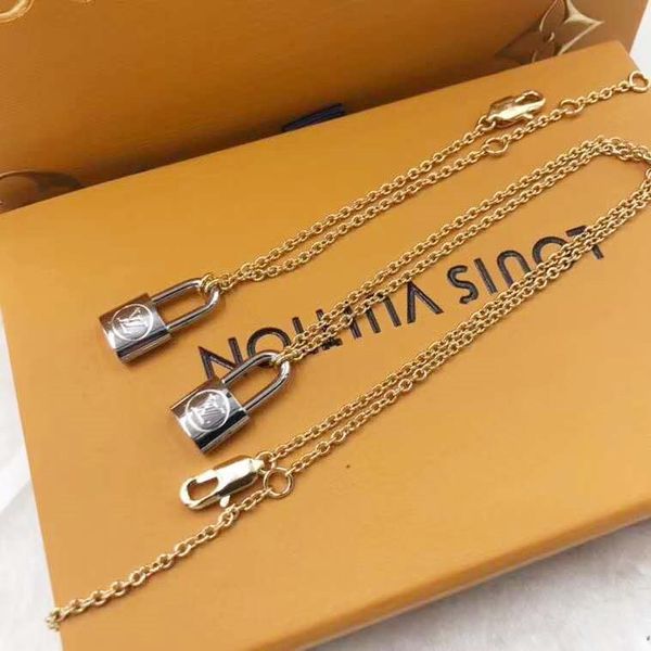 

european and american fashion new lock pendant necklace, Silver