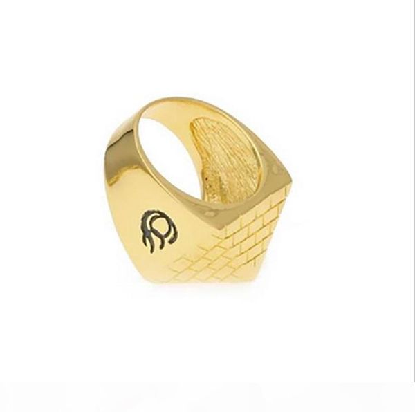 

d men 's 18k gold plated hip hop ring pyramid cone ring egyptian totem alloy #8 -#11, Golden;silver