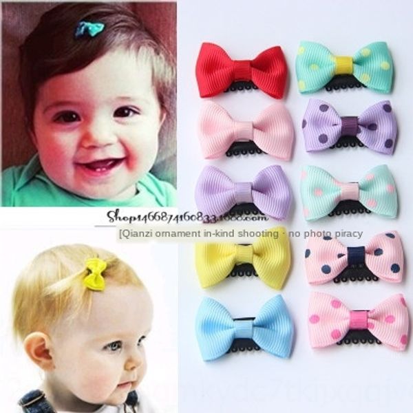 

wennq handmade bowknot children's hair accessories girl side clip handmade bowknot children's hair accessories baby hairpin baby h, Slivery;white