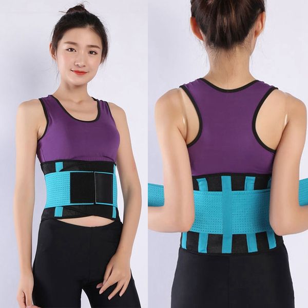 

adjustable waist back support waist trainer belt sweat utility belt for sport gym fitness weightlifting belts, Black;gray