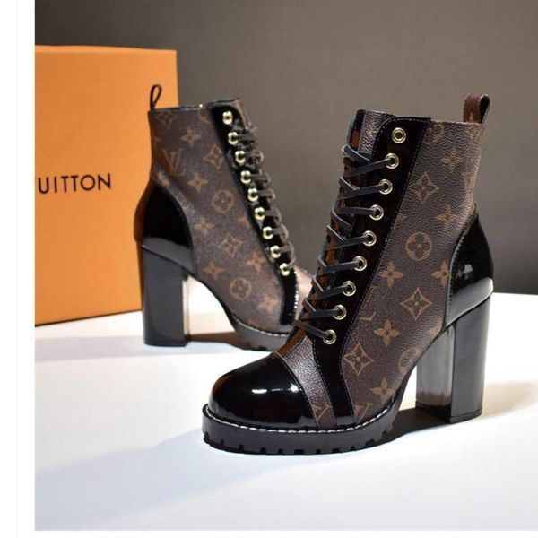 

46 новые высококачественные ботинки женщин, роскошь дизайнер женской обуви, на открытом воздухе путешествия партия обувь, оригинальная короб, Black