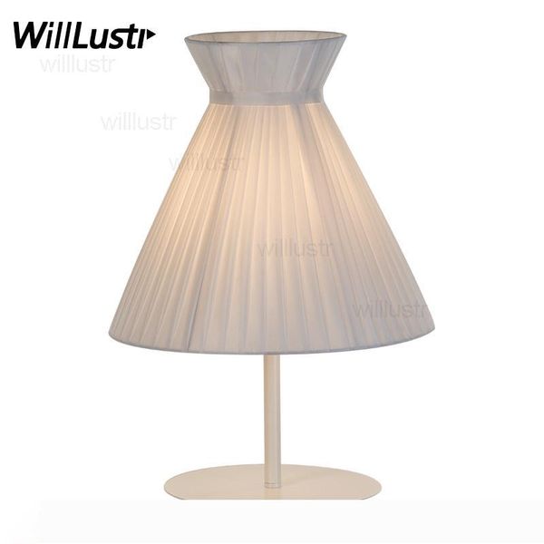 

nordic angel table lamp silk fabric shade girl daughter bedside room desk light bedroom umbrella lamp skirt cloth lampshade lighting
