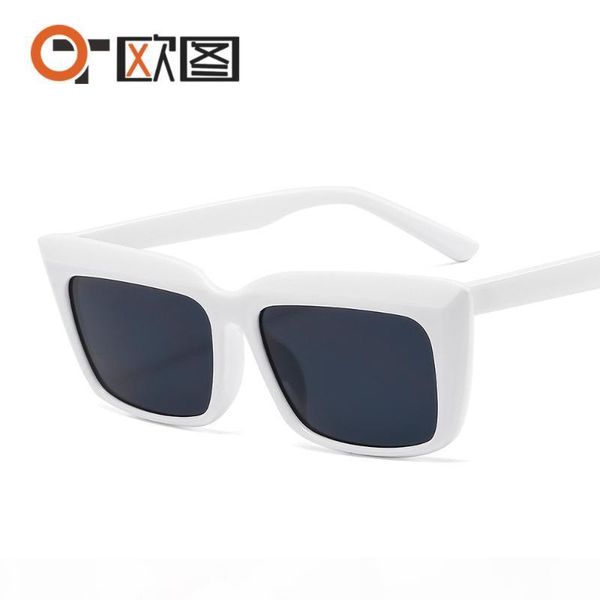 

new arrival 2020 futuristic sunglasses men women uv400 rectangle fashion sunglasse trendy cool masculino, White;black