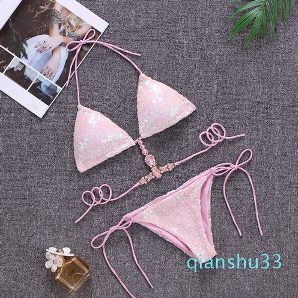 

discount 2019 bikini drill new three point swimsuit split style swimsuit women bikini swimming,sports swimwear flexible stylish
