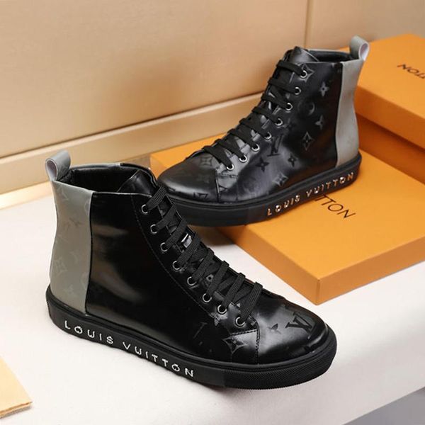 

fashion casual shoes for men luxury athletic outdoor trainer platforms zapatos de hombre tattoo sneaker boot casual shoes mens boots sal, Black