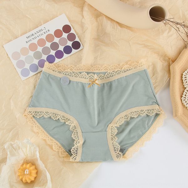 

sbldw summer new multi-color girl's underwear korean style simple women's seamless summer new lace multi-color girl's underwe, Black;white