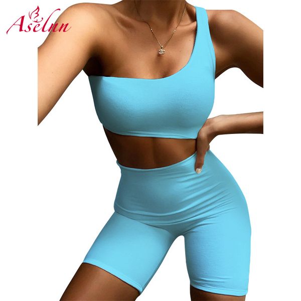 

women's jumpsuits & rompers aselnn 2021 women gym wear one pieces skinny net a porter activewear jumpsuit shoulder hollow out playsuit, Black;white