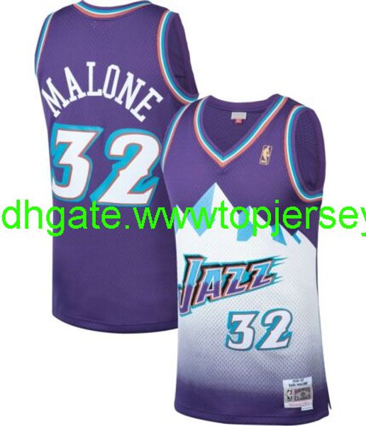 

дешевый карл мэлоун mitchell ness 1998-99 лиственные классическая фиолетового джерси баскетбол джерси отсылок вест прошитого, Gray