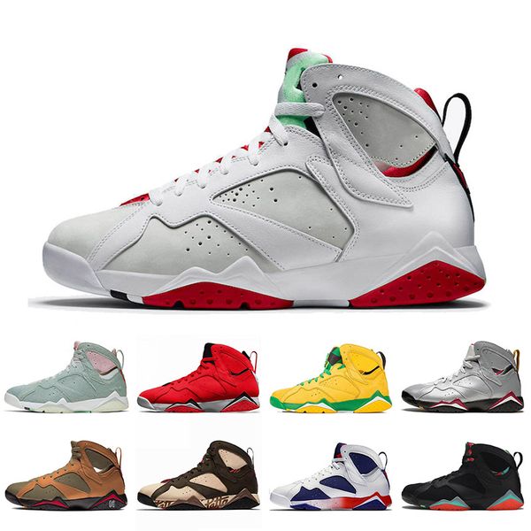 

selling hare 7 jumpman mens basketball shoes 7s fadeaway oregon ducks patta bordeaux ray allen raptors sports sneakers trainers, White;red