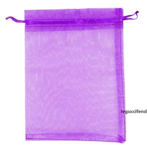 

organza gift bags jewellery pouches xmas wedding party candy bags colour:dark purple size:15cm x 20cm 25pcs