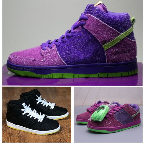 

2020 high pro reverse skunk sb dunk кроссовки mens женщин фиолетовый черный skunk скейтбординг кроссовки размер 36-45, Black