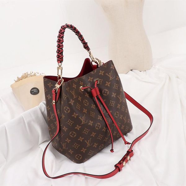 

высокое качество vintage мода женщины кожа ковш сумка сумка drawstring сумка посыльного crossbody сумки top handle tote роскошные сумки