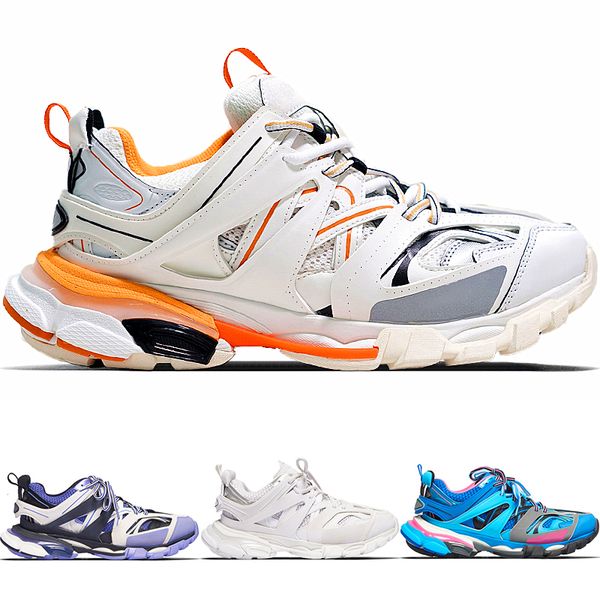 

triple s track trainers 2 mens running shoes tess s. gomma trek women sports sneakers white orange 3m reflective shoes no-box