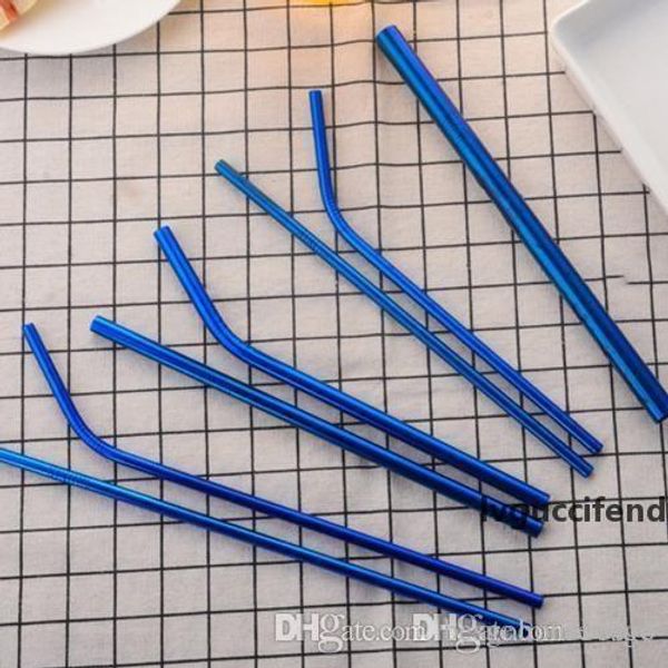 

colorful stainless steel drinking straw straight bent reusable straws juice party bar accessorie stainless steel drinking bh0223 tqq