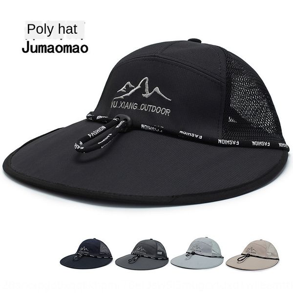 

new big outdoor travel plus net sun cotton sun fishing cap hat hat, Blue;gray