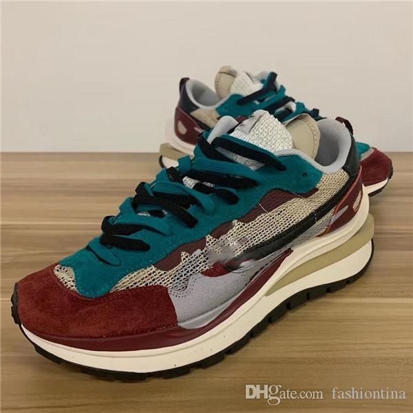 

2020 sacai x vaporwaffle ldwaffle ldv black white green blue red men women running shoes sports sneakers with original box