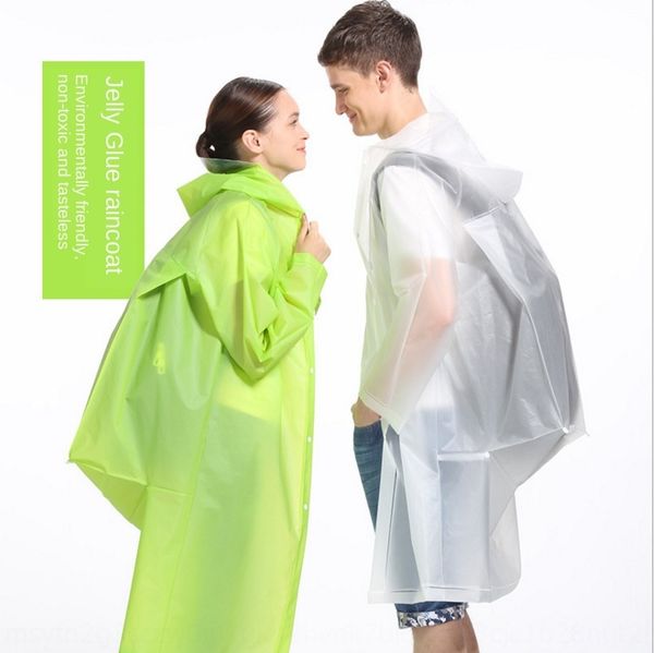 

tjhx1 моды eva желе из резины дождевик пончо ходьба путешествия туризм мода eva jellÿ резины дождевик рюкзак рюкзак пончо ходить трав, Black