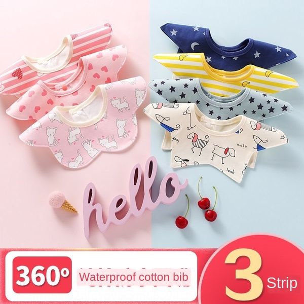 

слюна мальчик красивый ребенок 360 градусов летний корейский ребенок нагрудник хлопок полотенце полотенце поворотный девушка новорожденный