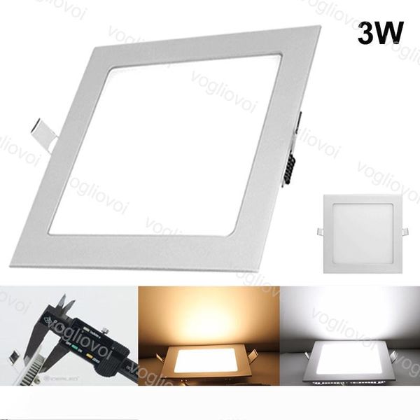 

downlights 3w cut75x75mm 30leds square recessed ultra thin aluminum acrylic side emitting cool white for office school living room dhl