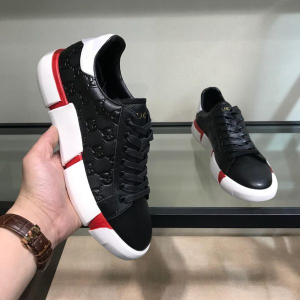 

2019j new color trend shoes men's casual shoes, comfortable and breathable small white shoes, original box packaging 38-44, Black