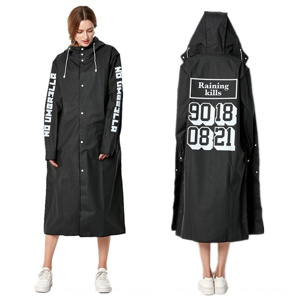 

r4tei dark new raincoat ultra-long over-knee youth korean style mid-length trench coat men's handsome cape personalized cloak windbreak, Black