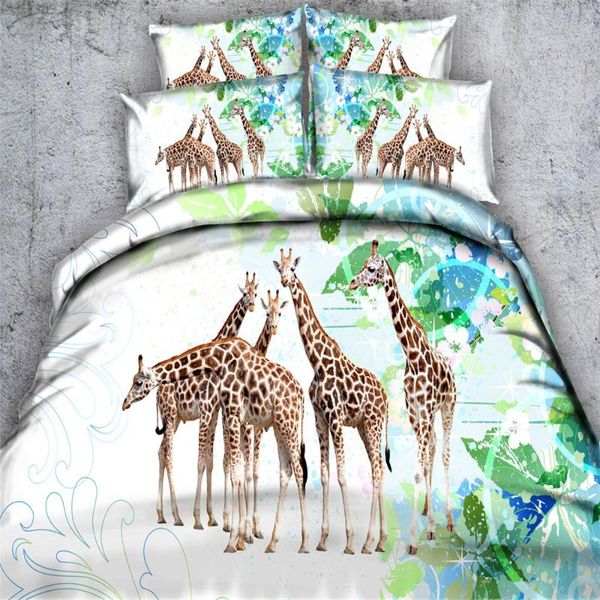 

bedding sets 3d giraffe bed duvet cover set decor students bedclothes quilt pillowcase us twin full size for children's