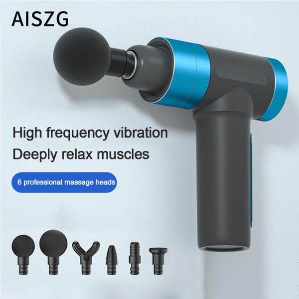 

6 heads warranty muscle massage gun body massager therapy massager exercising muscle pain relief body muscle relax usb charge